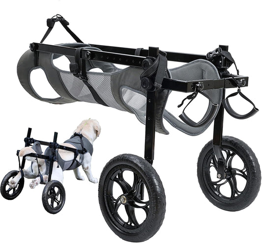 LIU&LIU Dog Wheelchairs,Lightweight,Easy to Assemble 2 Wheels Pet Wheelchair for Small Medium Large Dogs Back Legs
