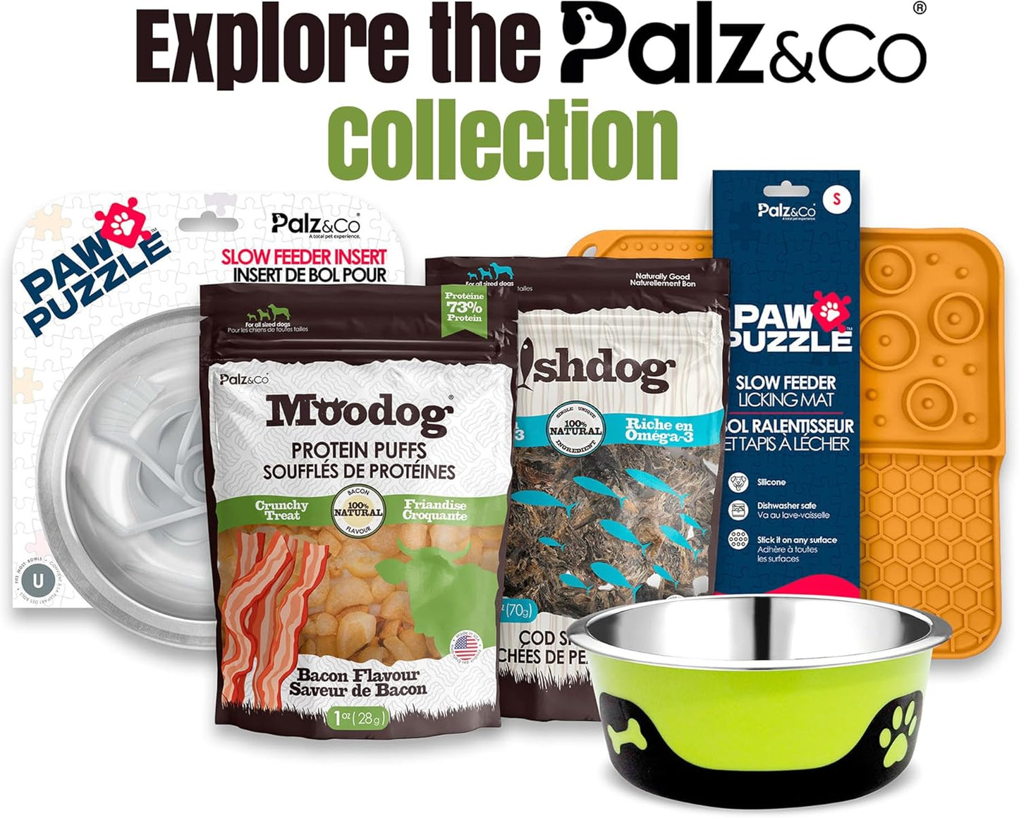 Palz&Co Moodog Beef Gullet Strips 8" for Dogs - High-Protein Chews, Supports Joint Health and Dental Hygiene, Easily Digestible, 5-Pack