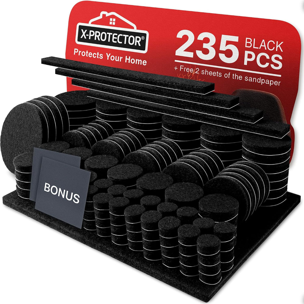 Felt Furniture Pads 235 PCS X-Protector! Huge Quantity of Furniture Pads