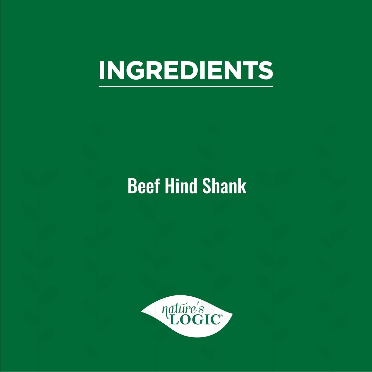 NATURE'S LOGIC Beef Hind Shank Bone - 7-8'' Long Chew - Collagen & Protein Source for Dog Dental Health & Occupation - Carnivore Appropriate Recreational Chewing & Dental Care - Large Hind Shank