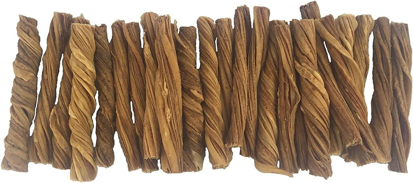 Beef Tripe Sticks for Dogs (6" - 25 Count) All Natural Dog Treats from Free Range, Grass Fed Beef Dog Chews Safe & Easily Digestible – Lasting Twist Sticks - Great for Puppies & Senior Dogs
