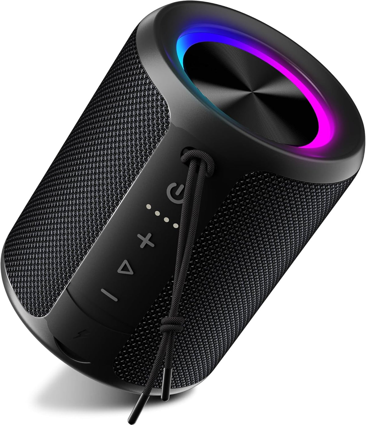Portable Bluetooth Speaker, IPX7 Waterproof Wireless Speaker with 20W Loud Stereo Sound, 15H Playtime & Beat-Synced RGB Light, Small Outdoor Speaker for Shower, Pool, Beach, Hiking and Gifts