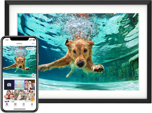Euphro 10.1'' Digital Picture Frame with 32GB Storage, Digital Photo Frame with 1280X800 IPS Touch Screen, Share Photos/Videos and Send Best Wishes via Free App