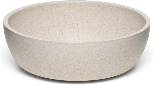 Loving Pets - Dolce Bamboo - Eco-Friendly Pet Bowls & Dishes for Dog, Cats, Puppy Food and Water Bowl -Sustainable and Dishwasher Safe, Made with Real Bamboo (Small, Oat-Beige)