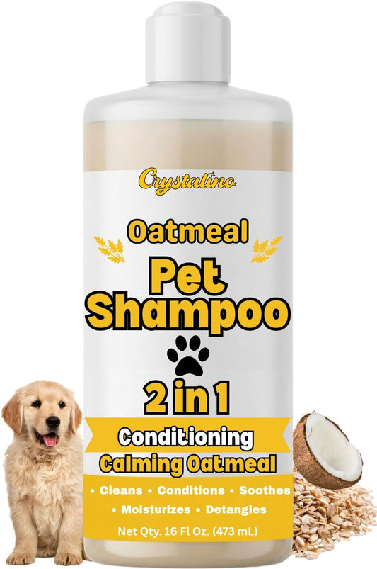 Oatmeal Dog Shampoo for Itchy Skin, Oatmeal Dog Shampoo Sensitive Skin,16Oz
