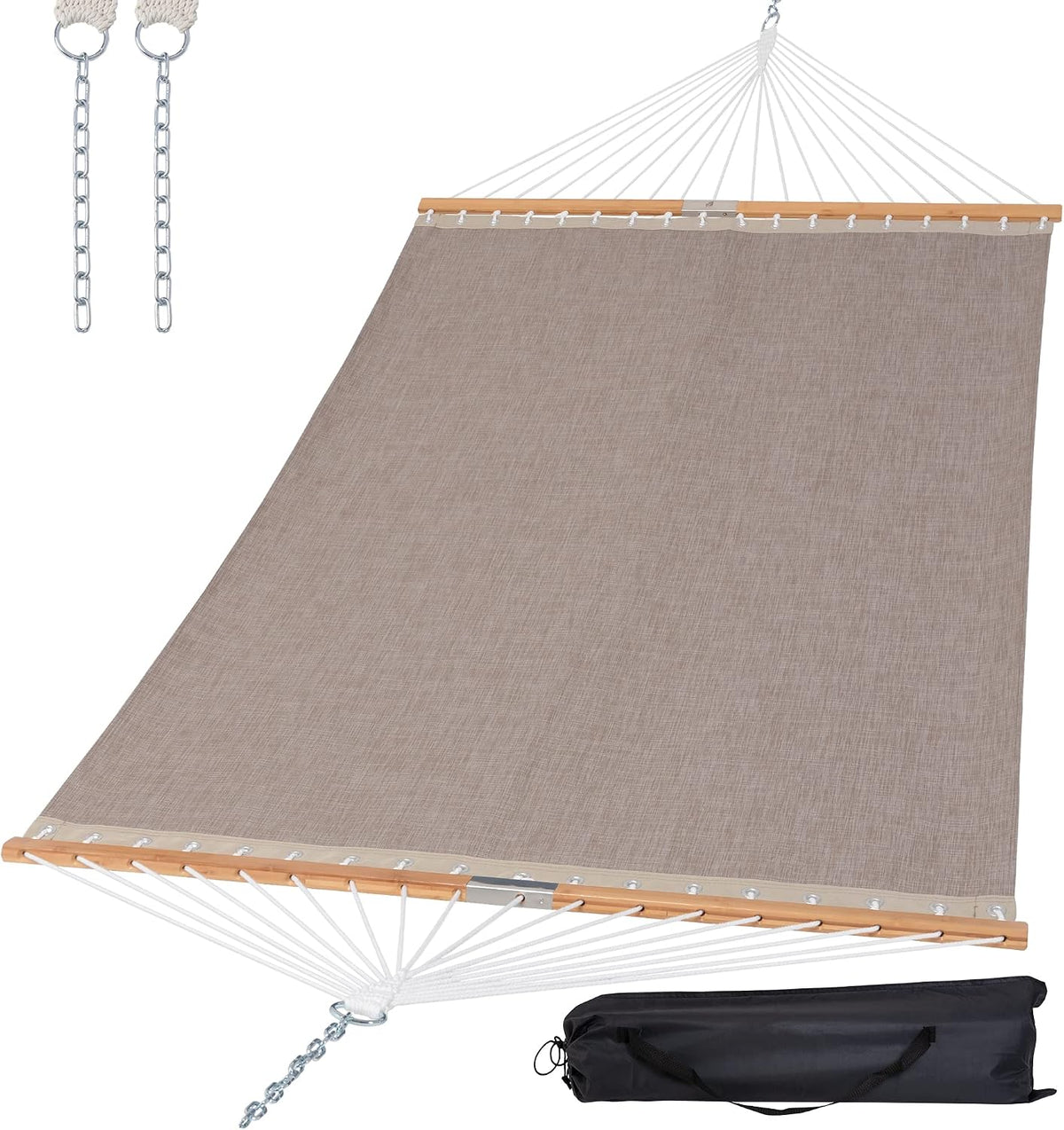 SUNCREAT Hammocks Outdoor Hammock with Spreader Bar, Coffee