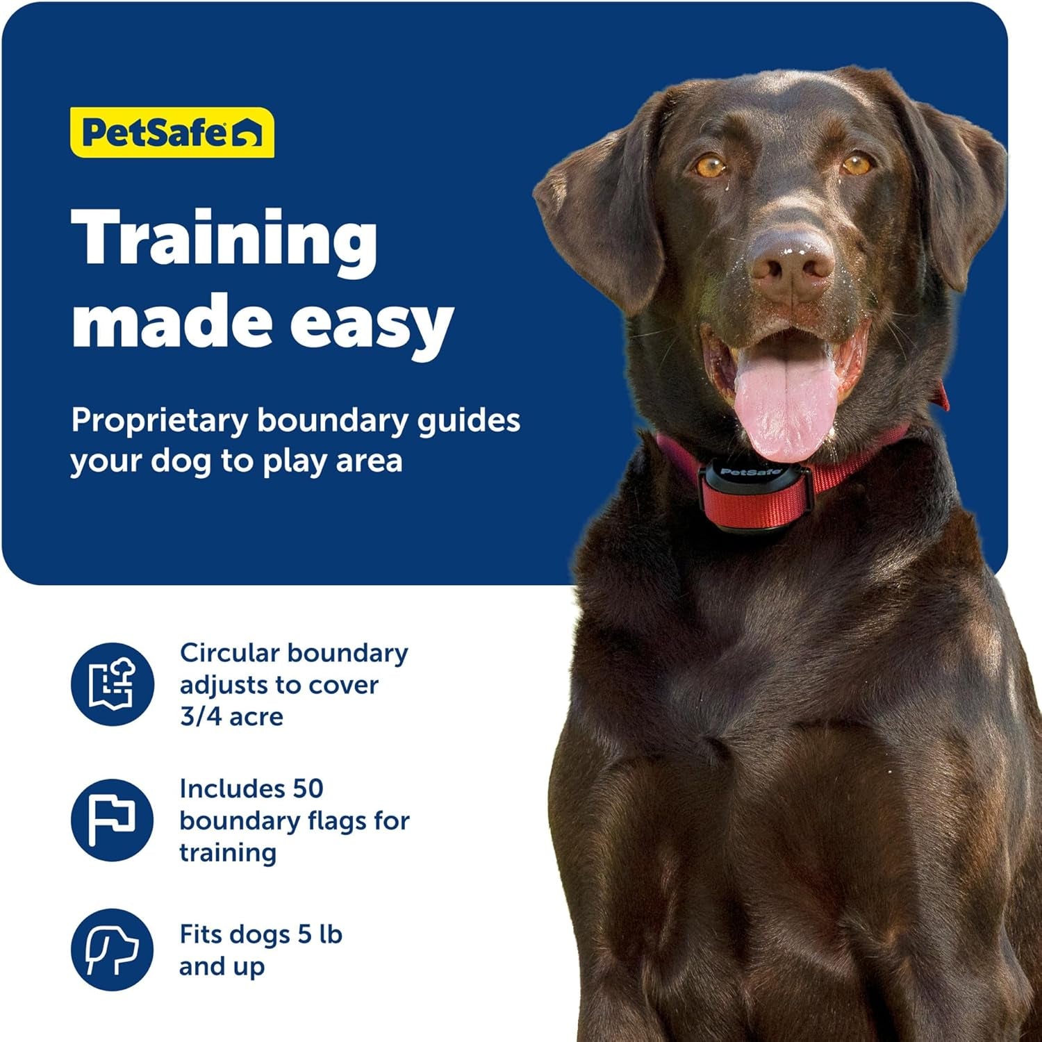 Petsafe Stay & Play Wireless Pet Fence for Stubborn Dogs - No Wire Circular Boundary, Secure 3/4-Acre Yard, for Dogs 5Lbs+, America'S Safest Wireless Containment System