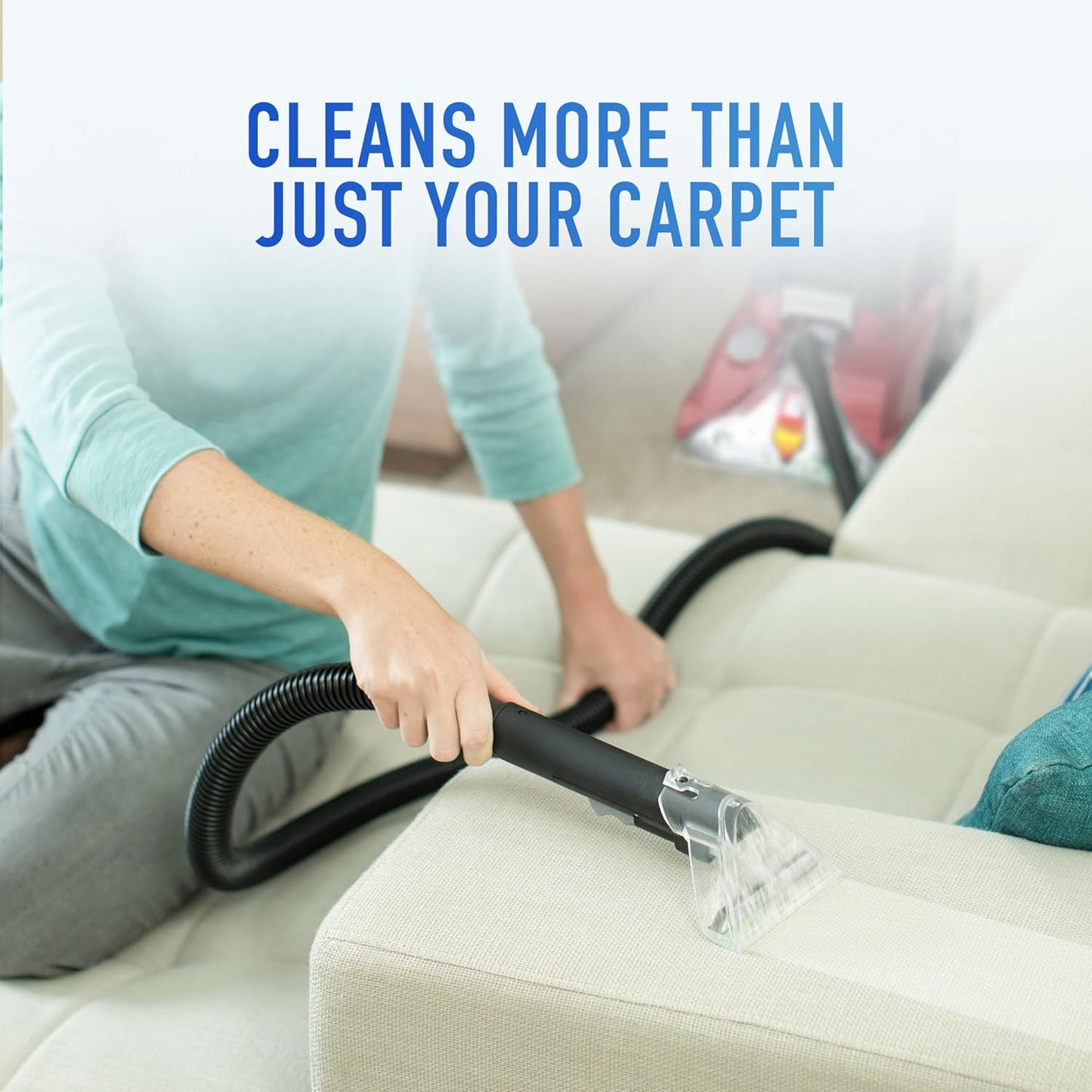 Hoover Powerscrub Deluxe Carpet Cleaner Machine, Deep Cleaning Carpet Shampooer Machine, Spinscrub Brushes, Heatforce Drying, Pet & Upholstery Tools, Pair with Hoover Carpet Cleaner Solution