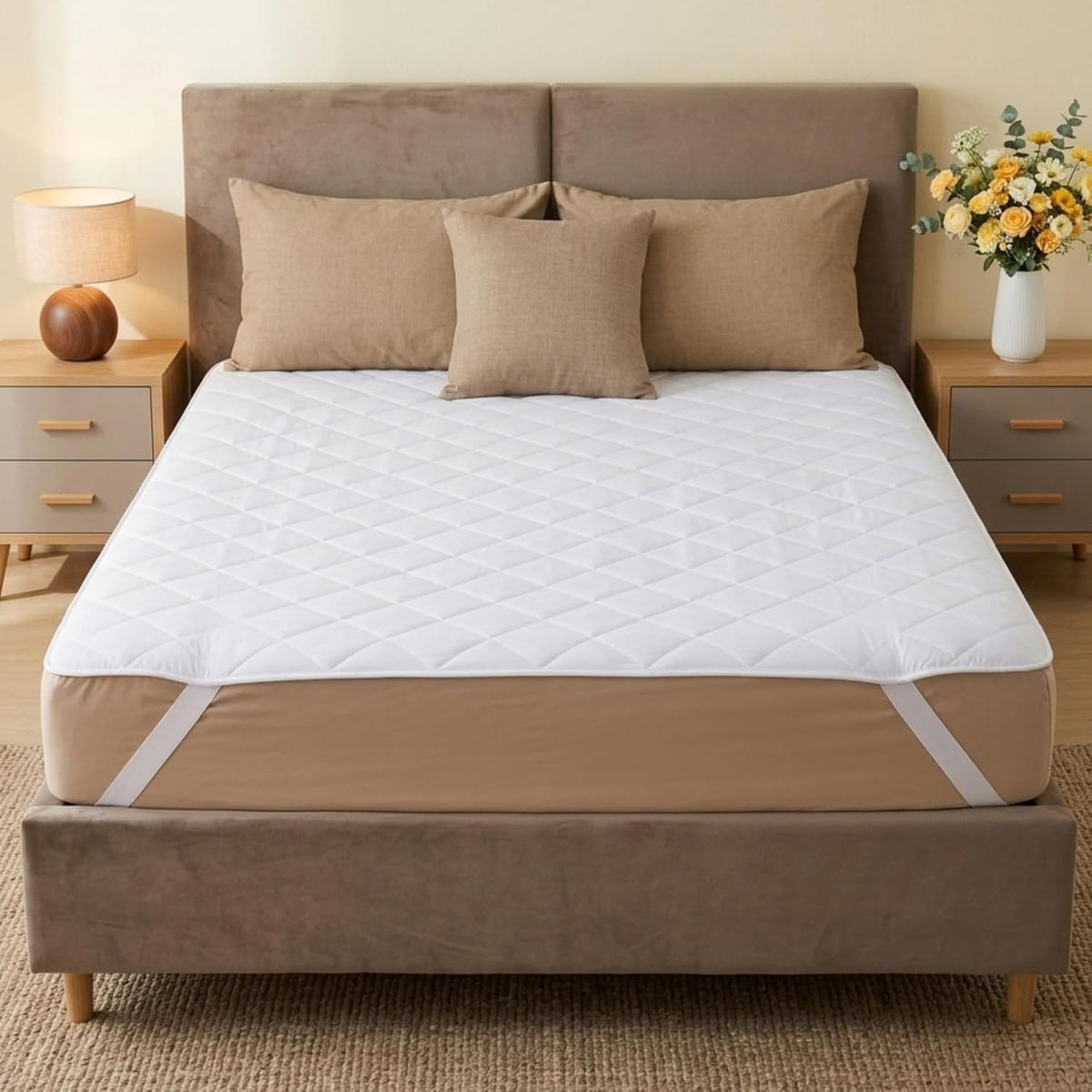 Washable Incontinence Bed Pad with Straps