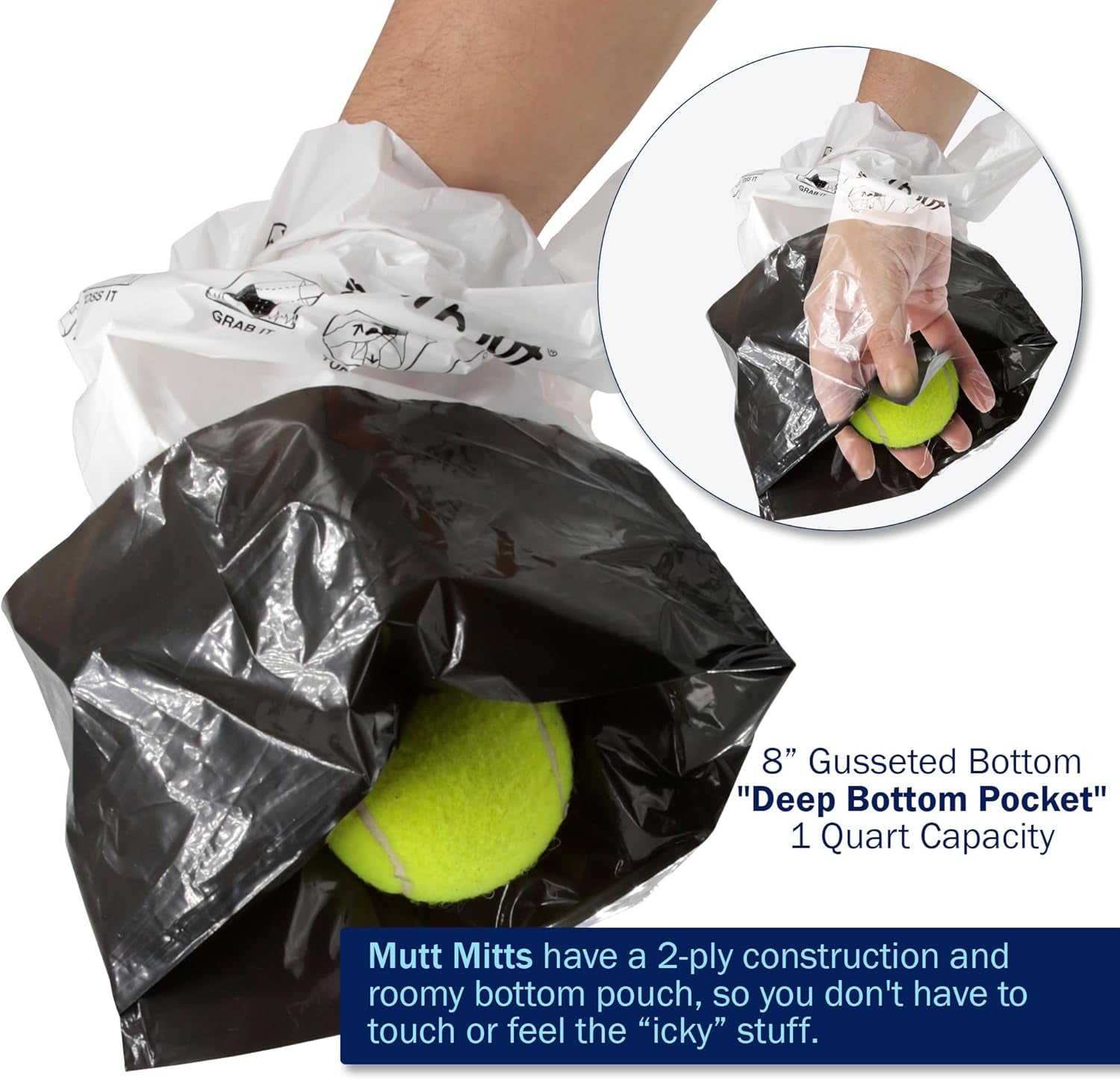 Mutt Mitt® 2-Ply Dog Waste Pick-Up Bags Dispense-A-Mitt™ - 200 Dog Waste Bags in a Wall Mountable Box.