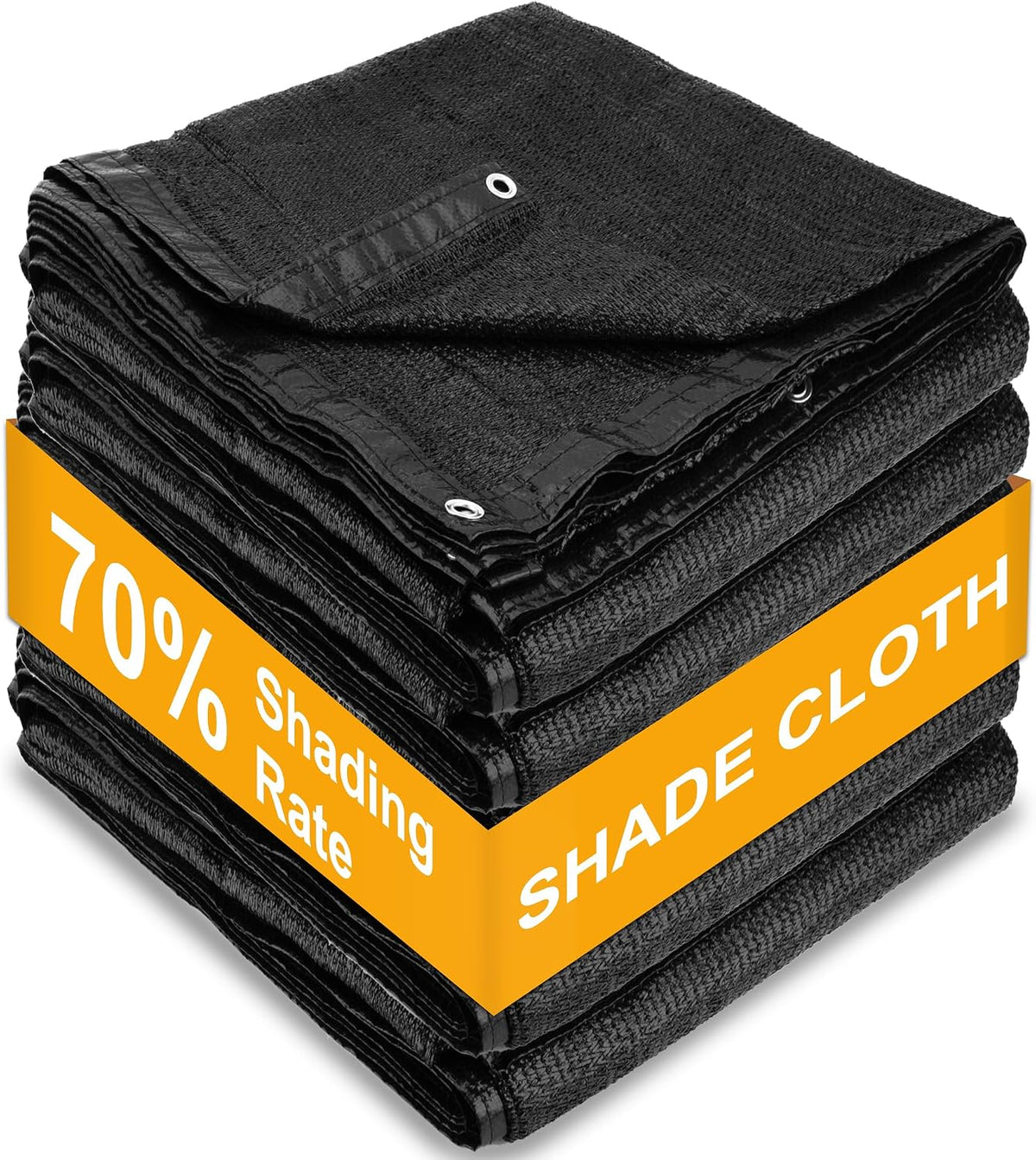 SPORTYOUTH Shade Cloth, 70% Black Sunblock Cover for Patio, 10X50 Ft Shade Mesh Tarp with Grommets UV Resistant for Outdoor, Garden Plants, Pergola, Greenhouse, Chicken Coop, RV, Backyard, Balcony