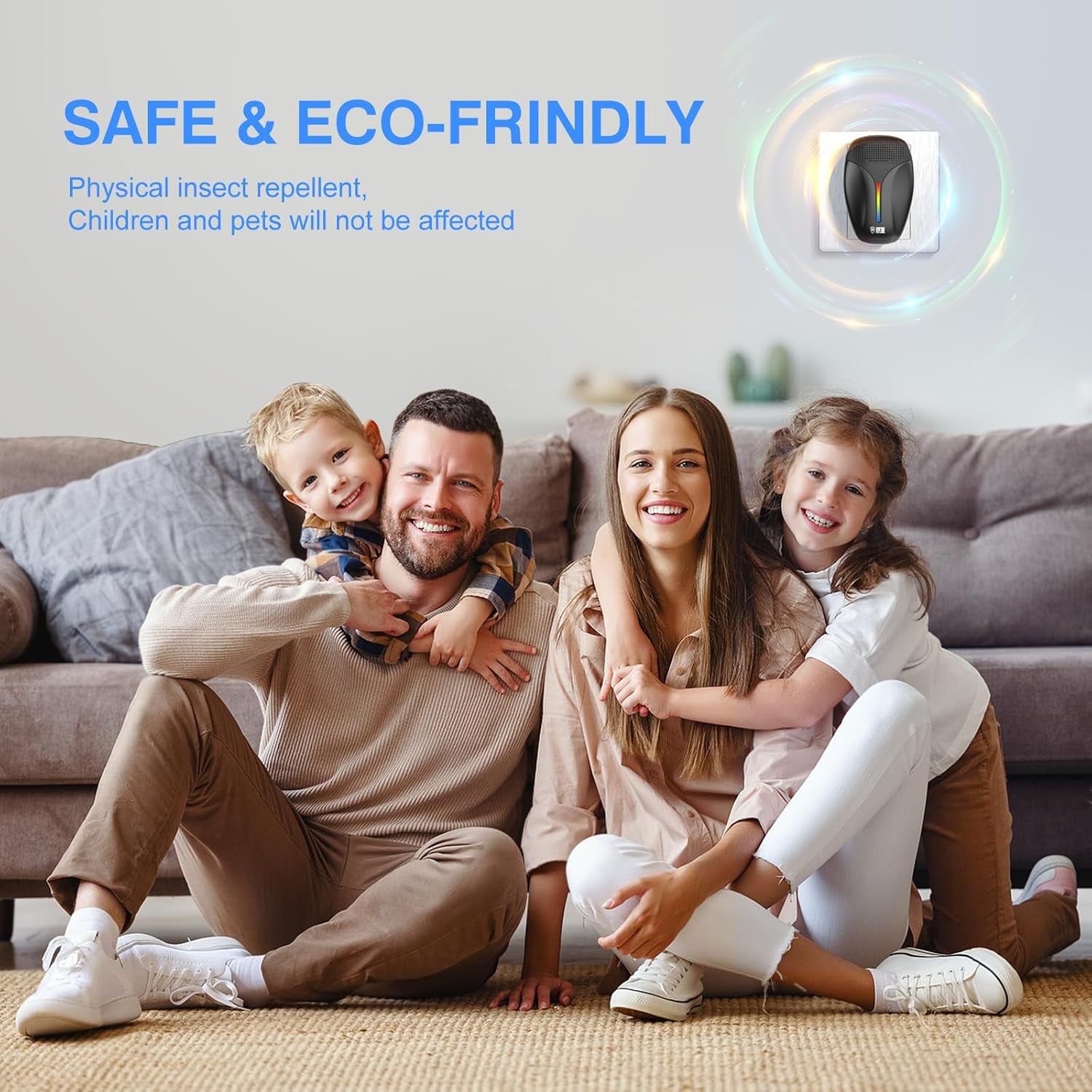 Upgraded Ultrasonic Repeller & Insect Indoor Repeller,Ultrasonic and Repellent for Roach,Rodent,Mouse,Bugs,Mosquito,Mice,Spider,Ant,3 Mode Switching,6 Packs