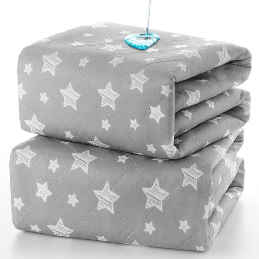 Waterproof Bed Pads Washable 34" X 36" (2 Pack) | Absorbent Chuck Pads for Incontinence, Waterproof Mattress Protector for Adults, Kids, Elderly and Pets