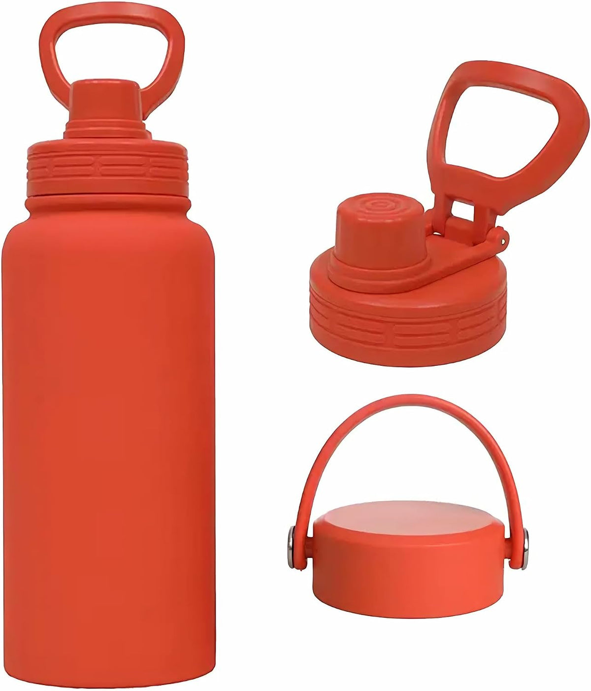 Orange Insulated 32 Oz Metal Leakproof Water Bottle