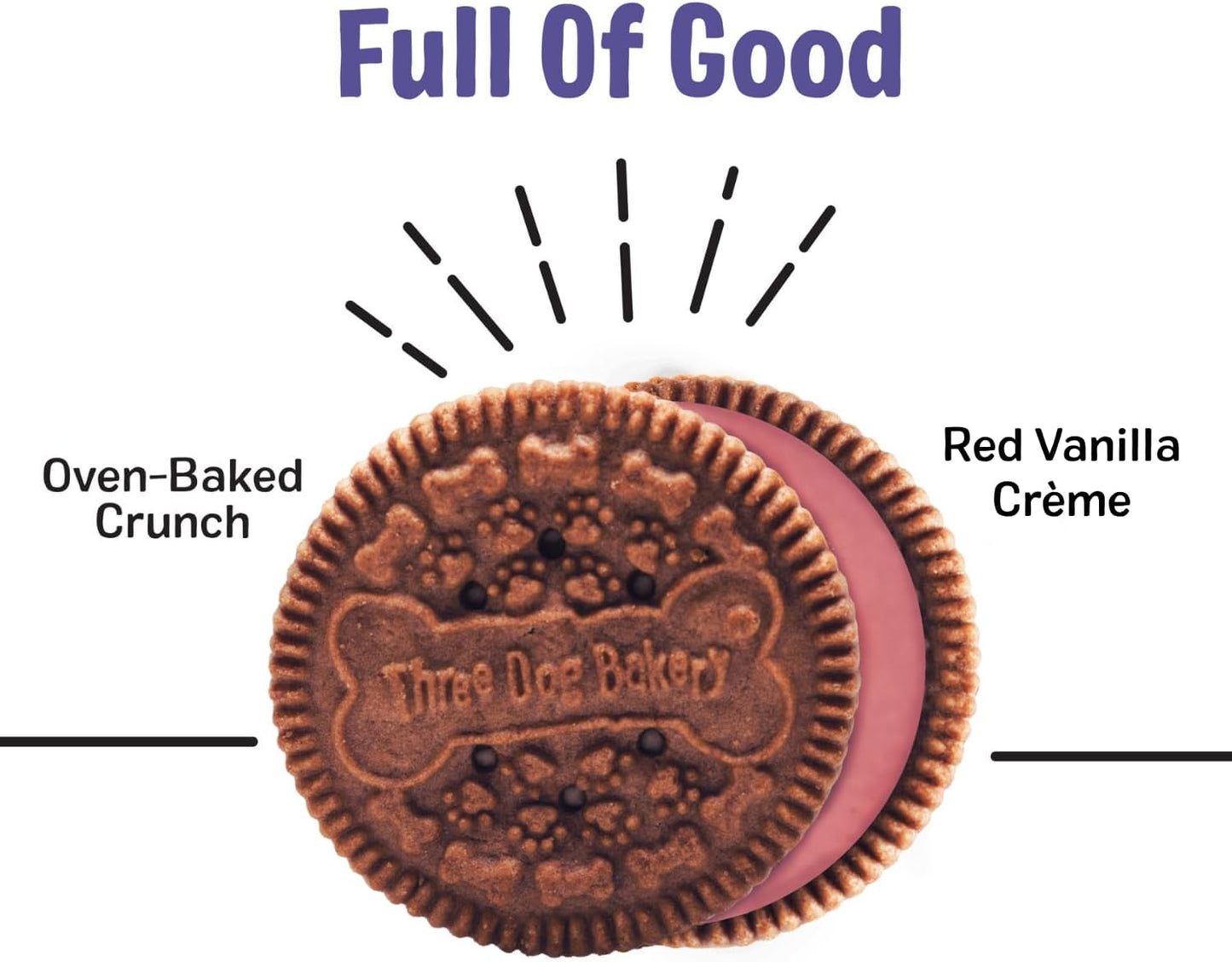 Three Dog Bakery Red Velvet Valentine'S Day Lick'N Crunch 13 Oz
