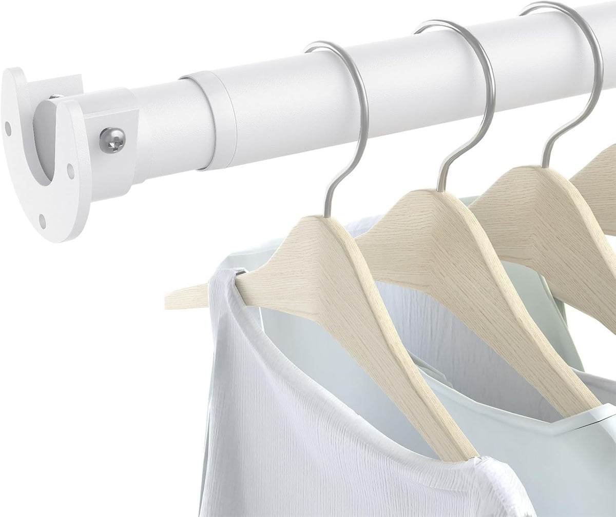 2 Pack Closet Rod, 17-84In Adjuatable Closet Rods for Hanging Clothes
