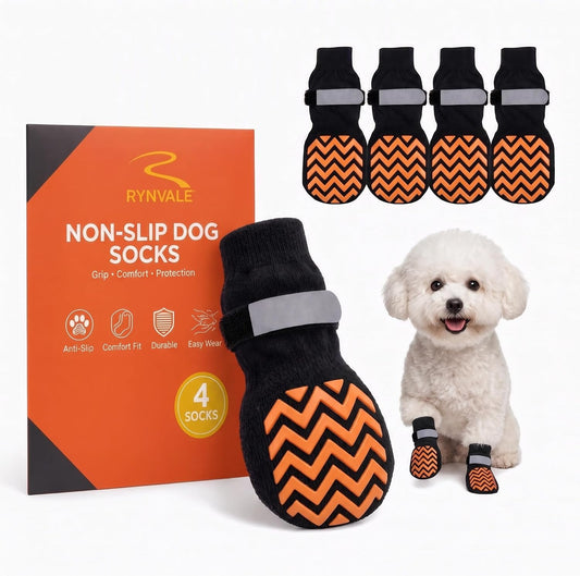 RYNVALE Dog Traction Socks to Prevent Licking and Slipping for Senior Dogs