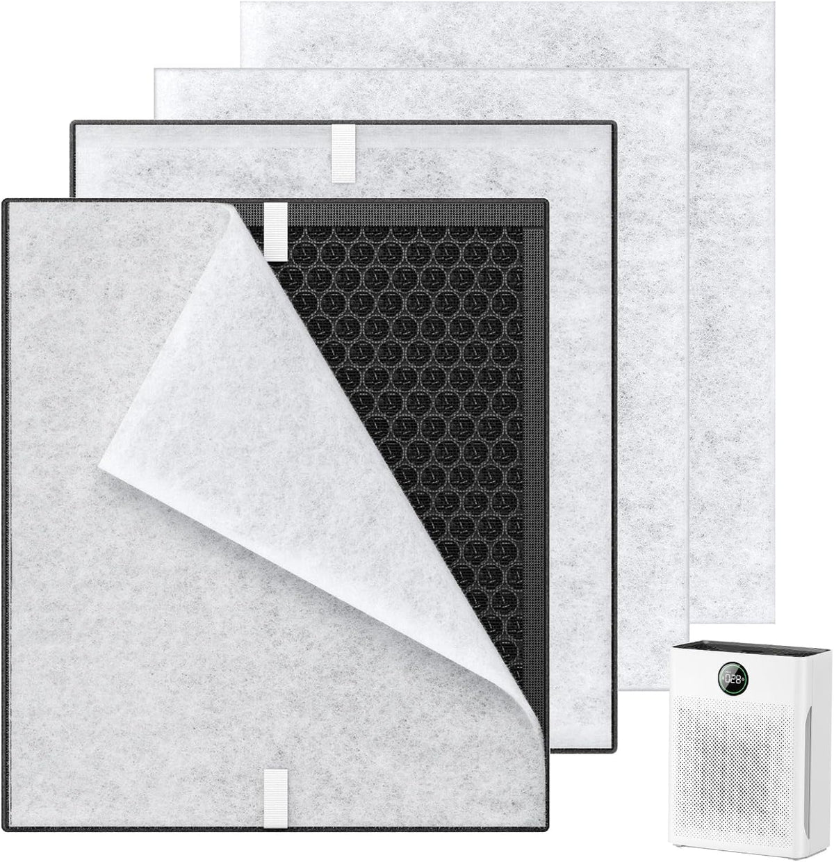 2 Pack PR1 Replacement Filter for Mooka Mode PR1 Air Purifier for Home Pets