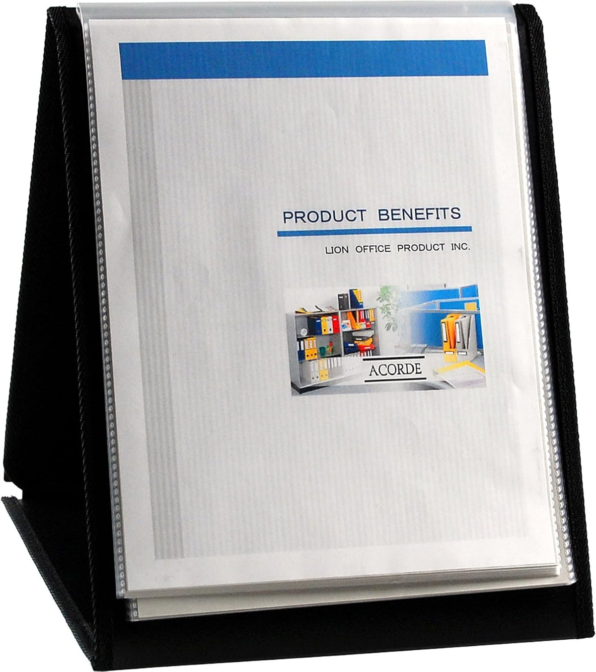 Lion Flip-N-Tell Display Book-N-Easel, Letter, Vertical, 1 Ea (39009-V)