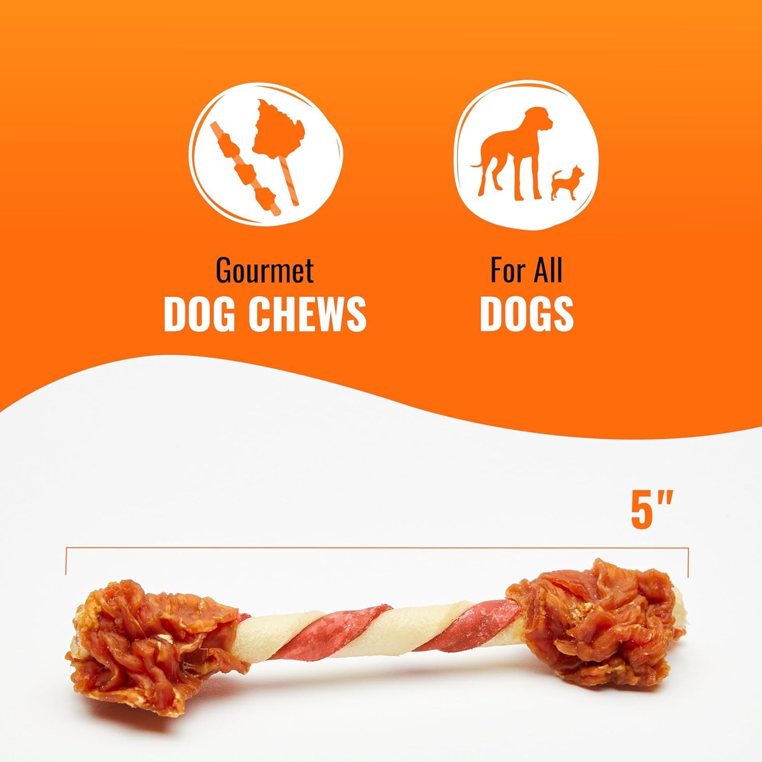 GOOD 'N' FUN Triple Flavor Double Pops Treats for Dogs, Long-Lasting Chews Made with Real Chicken, Beef Hide and Pork Hide, 5.5 Oz