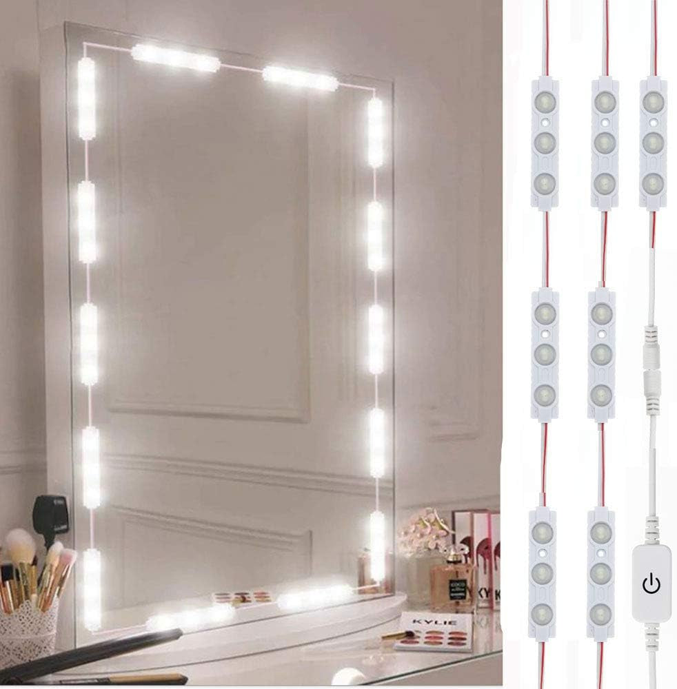 Led Vanity Mirror Lights, Hollywood Style Vanity Make up Light, 10Ft Ultra Bright White LED, Dimmable Touch Control Lights Strip, for Makeup Vanity Table & Bathroom Mirror, Mirror Not Included