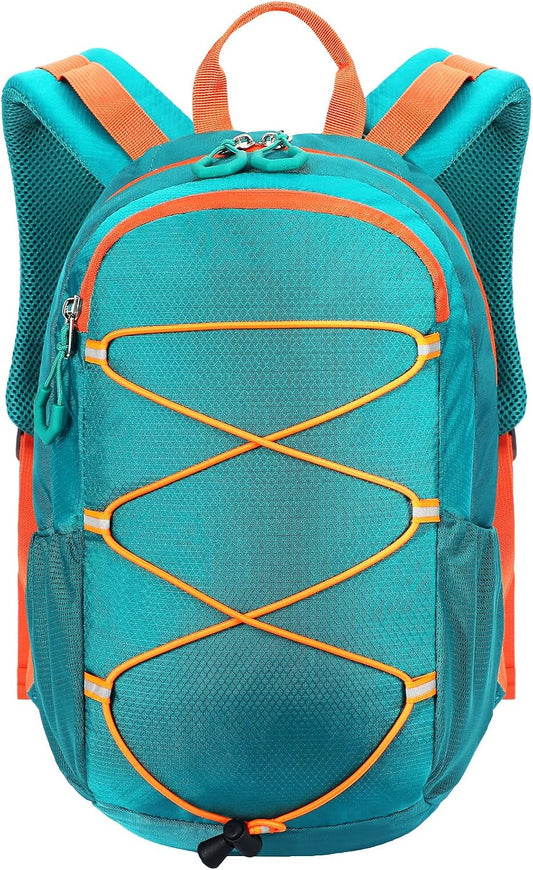 10L Kids Hiking Backpack, Small Waterproof Travel Daypack for Camping, Lightweight Pack for Boys or Girls Ages 4-12 (Green)