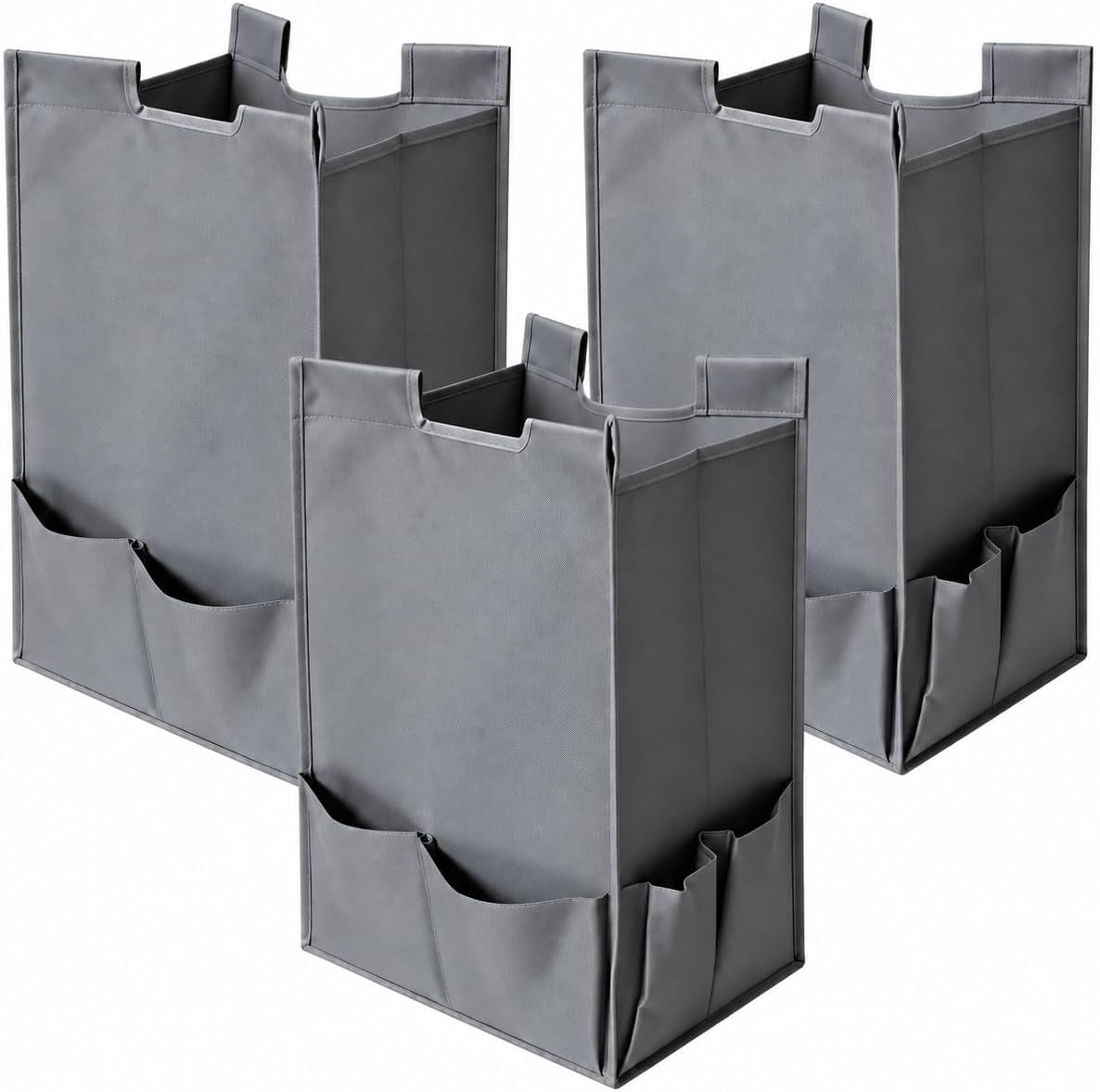 3 Pcs Laundry Sorter Replacement Bags，Removable Replacement Bags with 4 Exterior Pockets for Laundry Carts