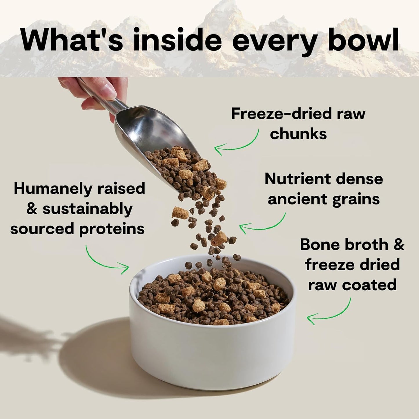 Open Farm, Rawmix Dry Dog Food with Ancient Grains, Protein-Packed Kibble Coated in Bone Broth with Freeze Dried Raw Chunks, Salmon Whitefish & Rockfish, Wild Ocean Recipe, 20Lb Bag