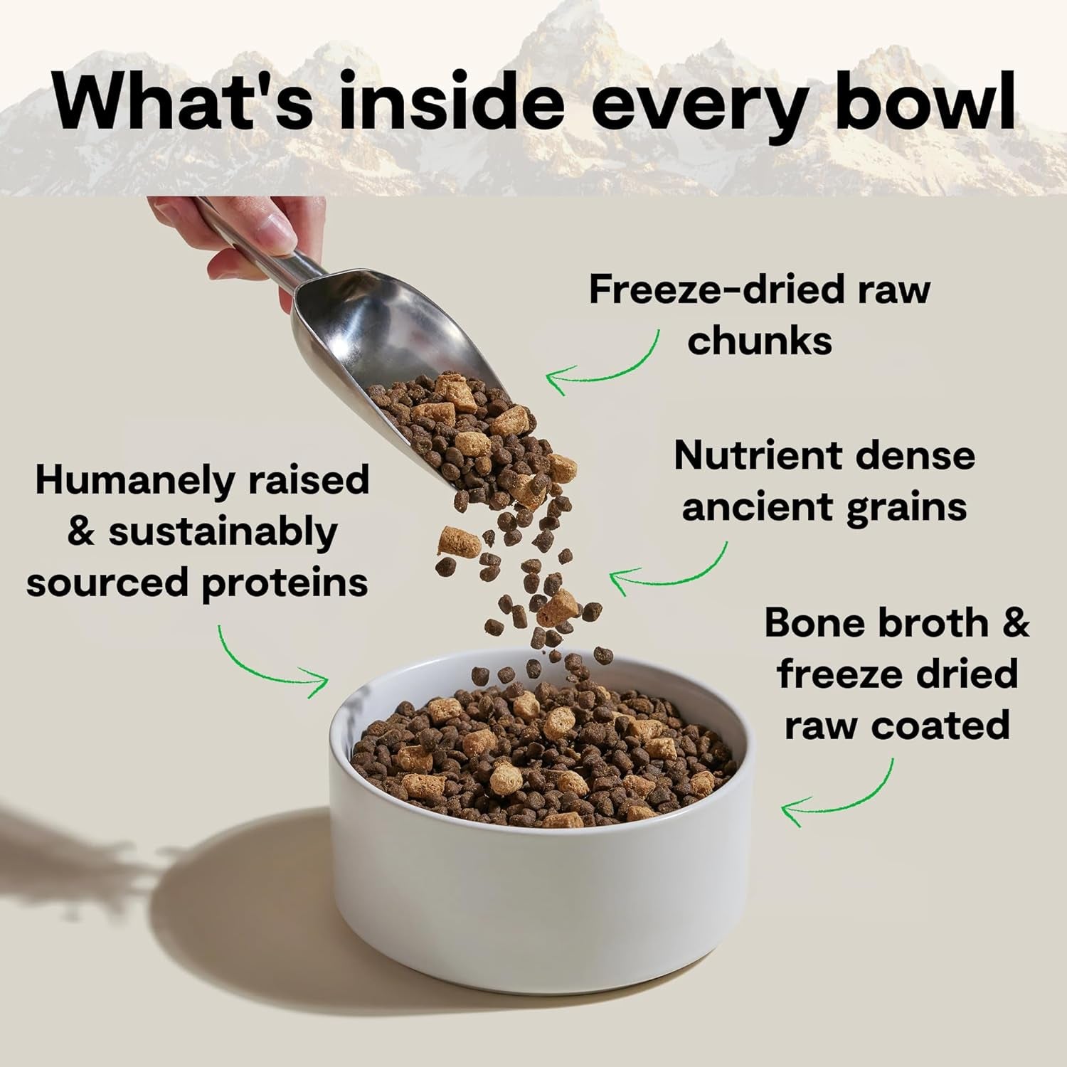 Open Farm, Rawmix Dry Dog Food with Ancient Grains, Protein-Packed Kibble Coated in Bone Broth with Freeze Dried Raw Chunks, Salmon Whitefish & Rockfish, Wild Ocean Recipe, 20Lb Bag