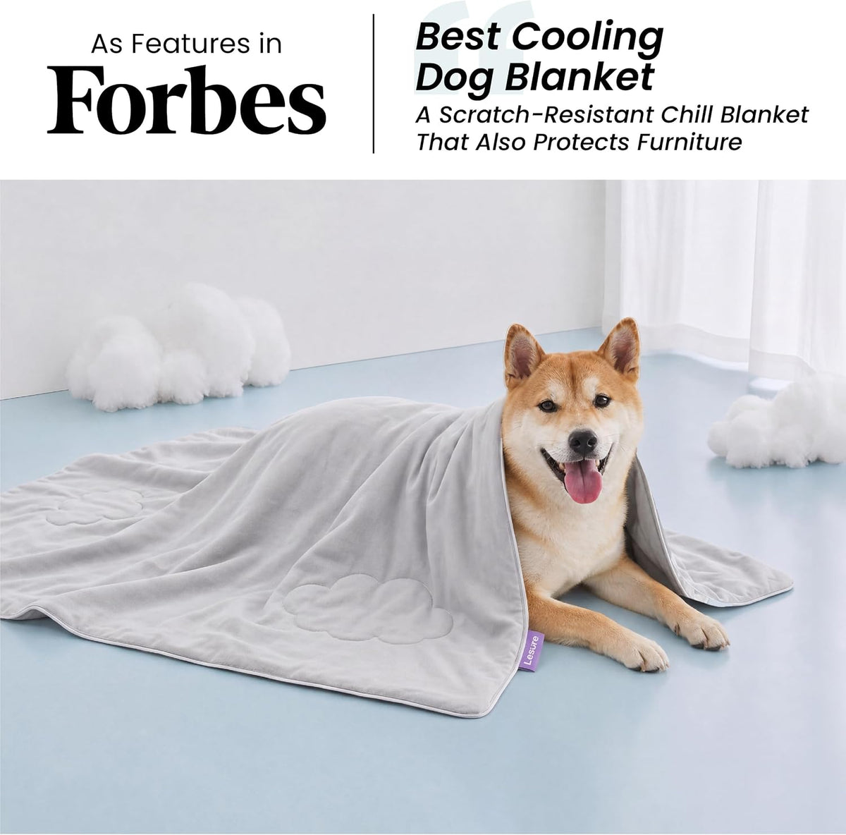 LE SURE Apexcloud™ Premium Cooling Blankets for Large Dogs Q-Max>0.4,40X50