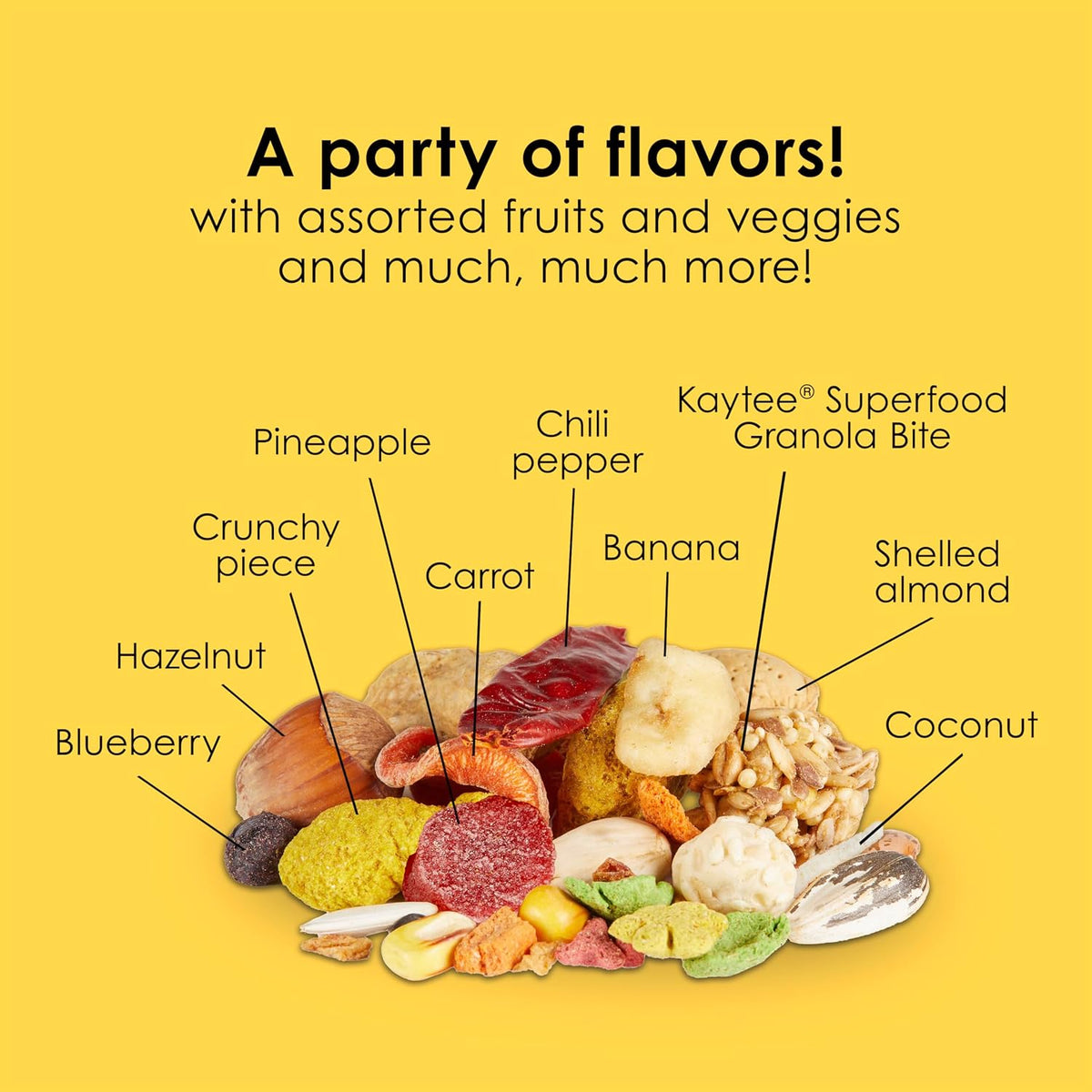 Kaytee Fiesta Macaw Food, Nutritious and Fun Blend, 4.5 Pounds