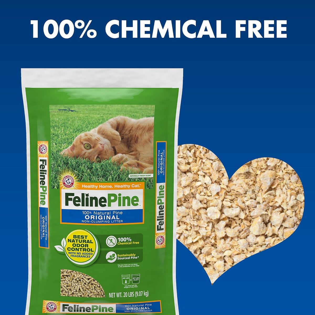 Feline Pine Cat Litter Original 7Lb