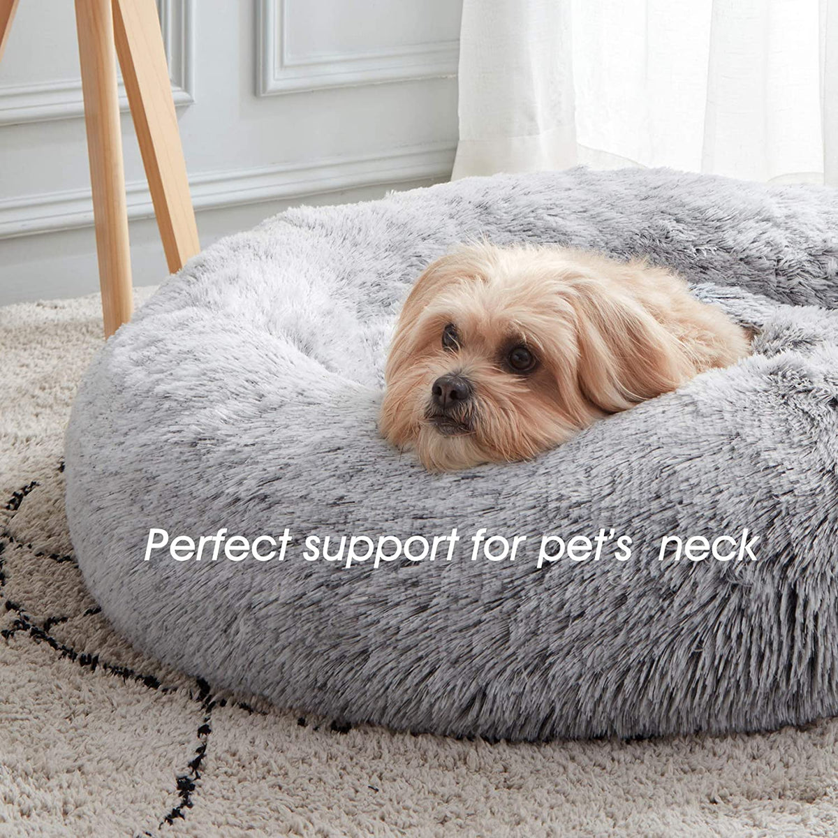 WESTERN HOME WH Calming Soft round Dog &Cat Bed Small Dog Bed Washable,20"