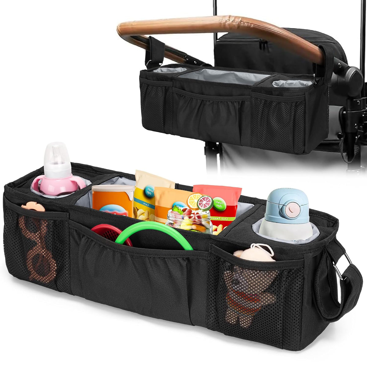 Wagon Parent Console Only Compatible with Wonderfold W4, Black