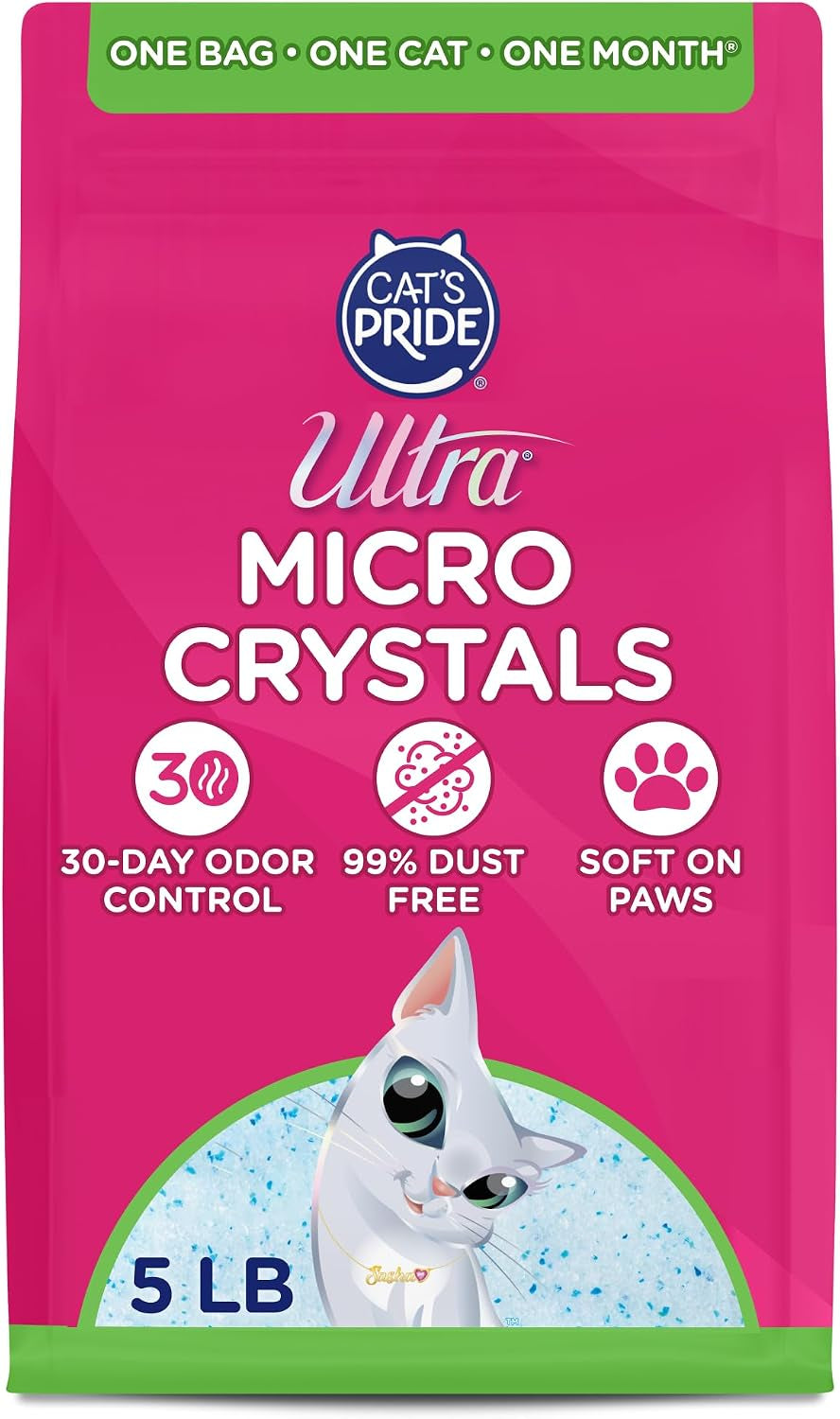 Ultra by Cat'S Pride Micro Crystals Litter with 30-Day Odor Control, 5Lbs