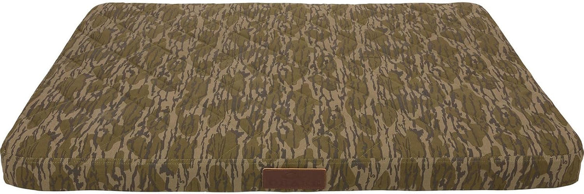 Drake Waterfowl Team Gun Dog GD0207 Landing Zone Memory Foam Water-Repellent Quilted Canvas Dog Bed with Removable Washable Cover, Original Bottomland, Medium (36In X 24In X 3In)