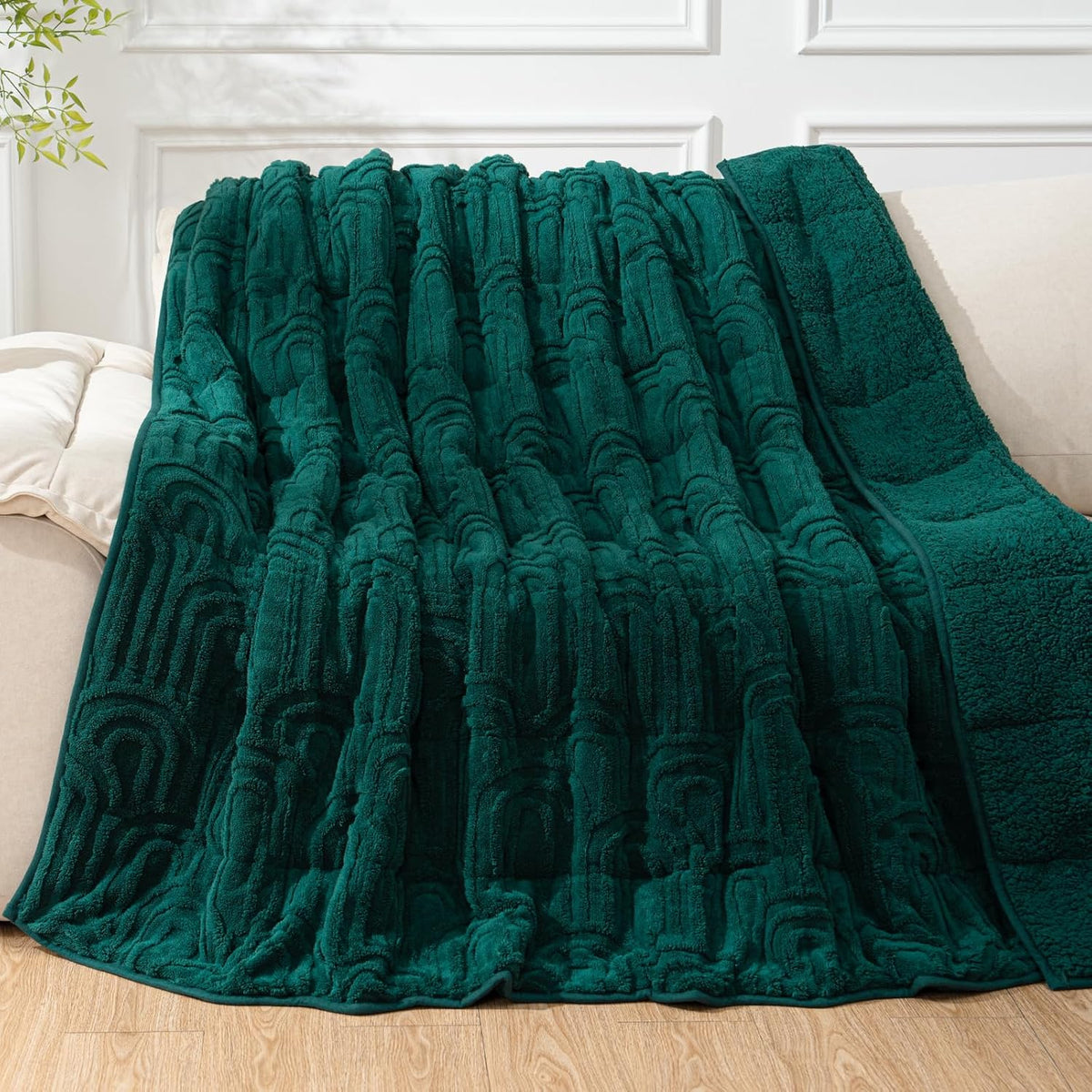 Cottonblue Jacquard Weighted Blanket for Adults Queen Size 15 Lbs 60"X80"