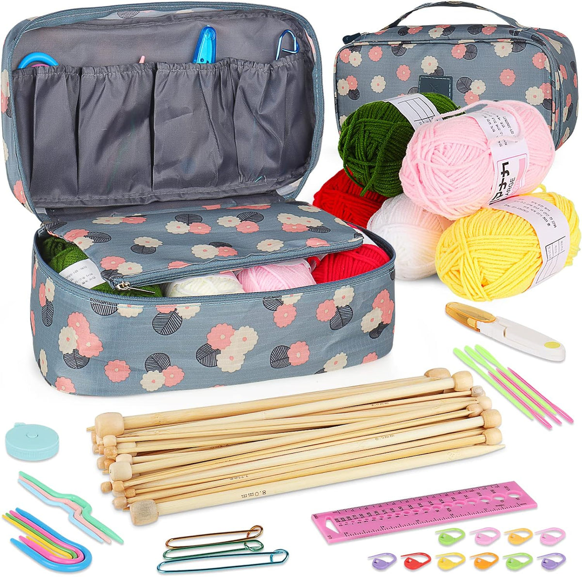 Coopay Knitting Kit for Beginners, Complete Knitting Kit for Adults Gifts