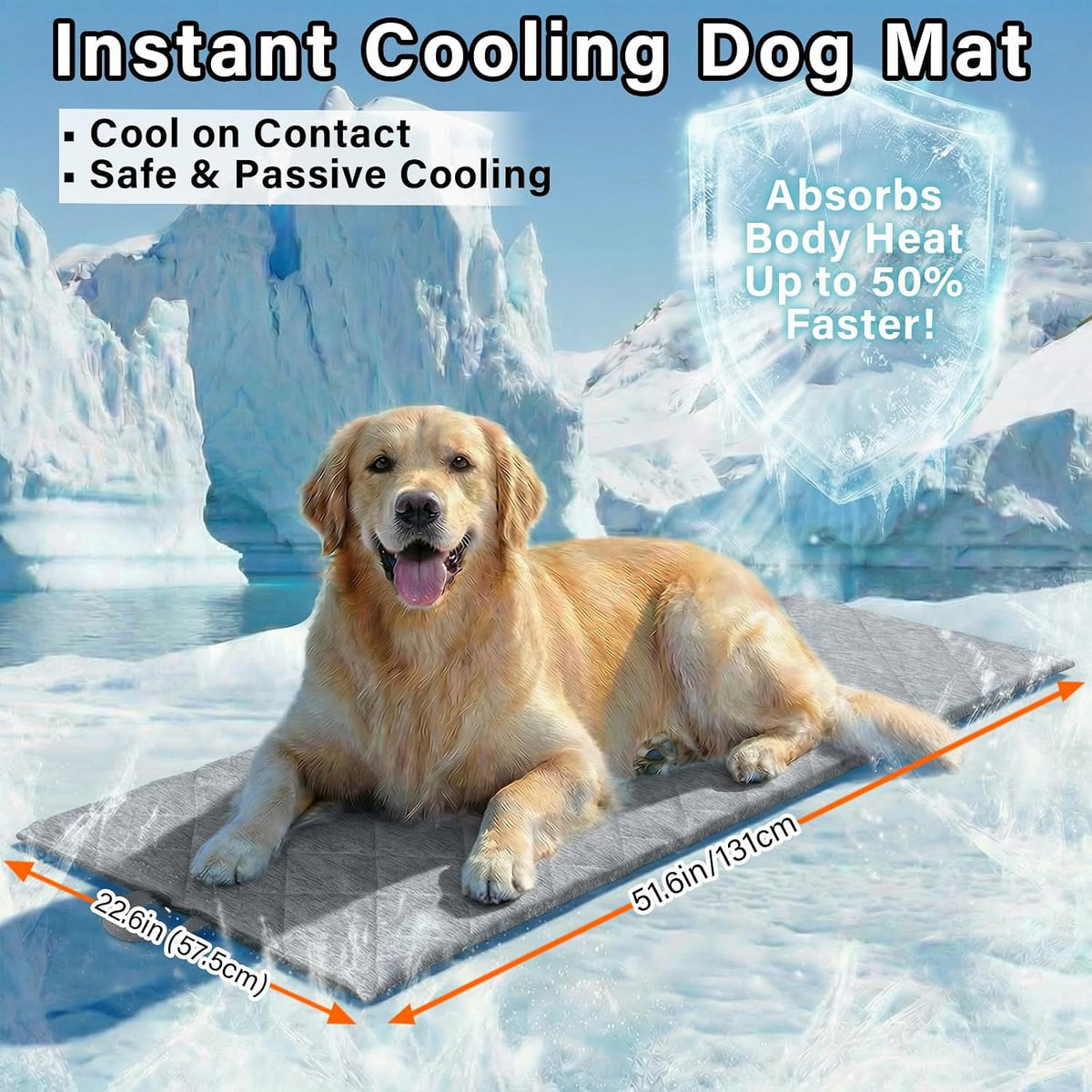 Joyblooms Dog Bed for Car Back Seat Dog Bed Cooling Dog Mat for Car Pet Mat,Gray