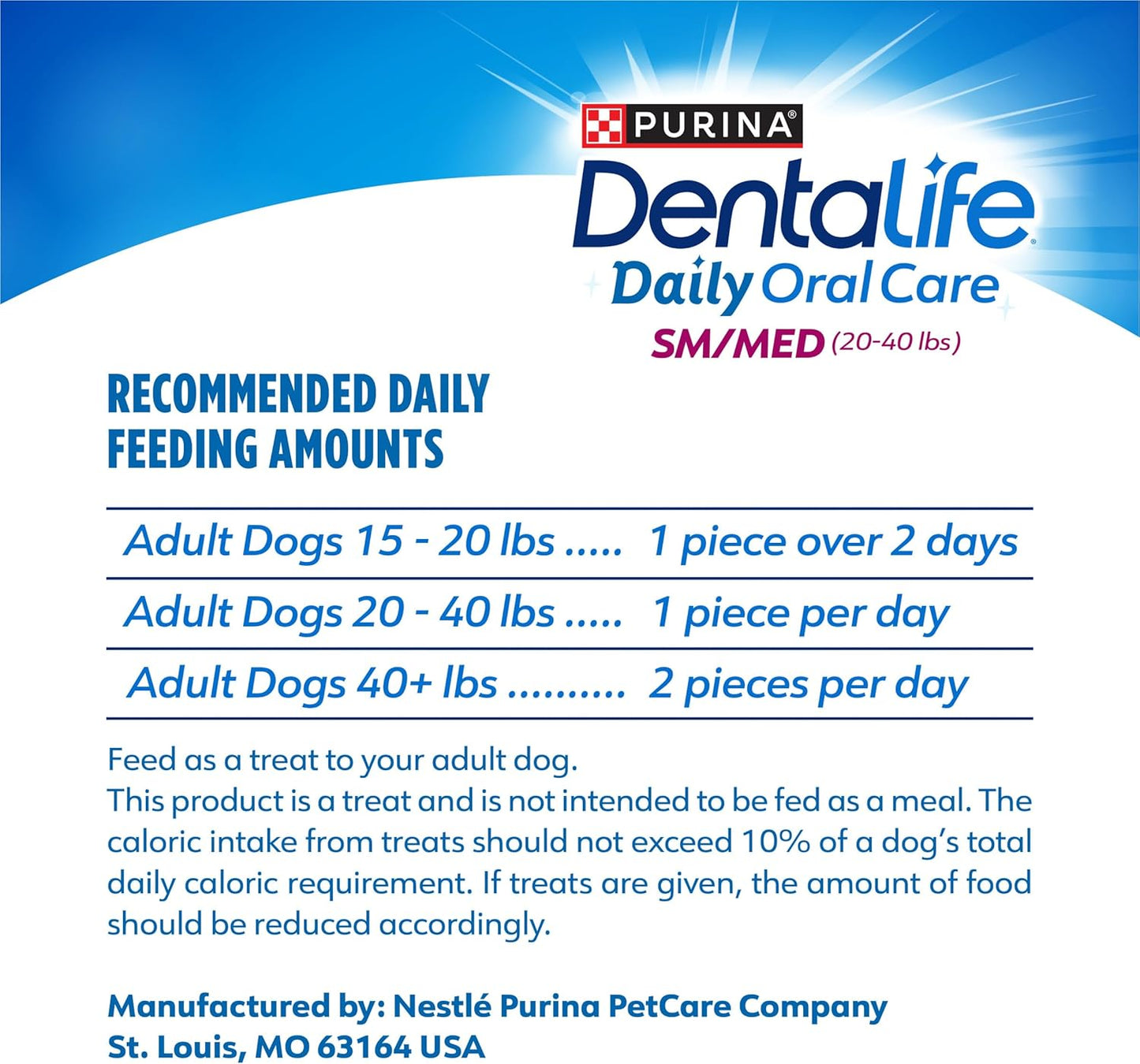 Purina Dentalife Daily Oral Care Dog Dental Chews for Small and Medium Breed Dogs - 60 Ct.