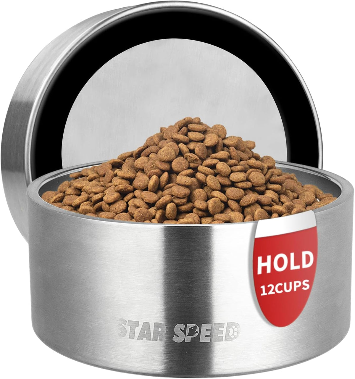 Starspeed 100Oz Large Insulated Stainless Steel Dog Bowls(Silver