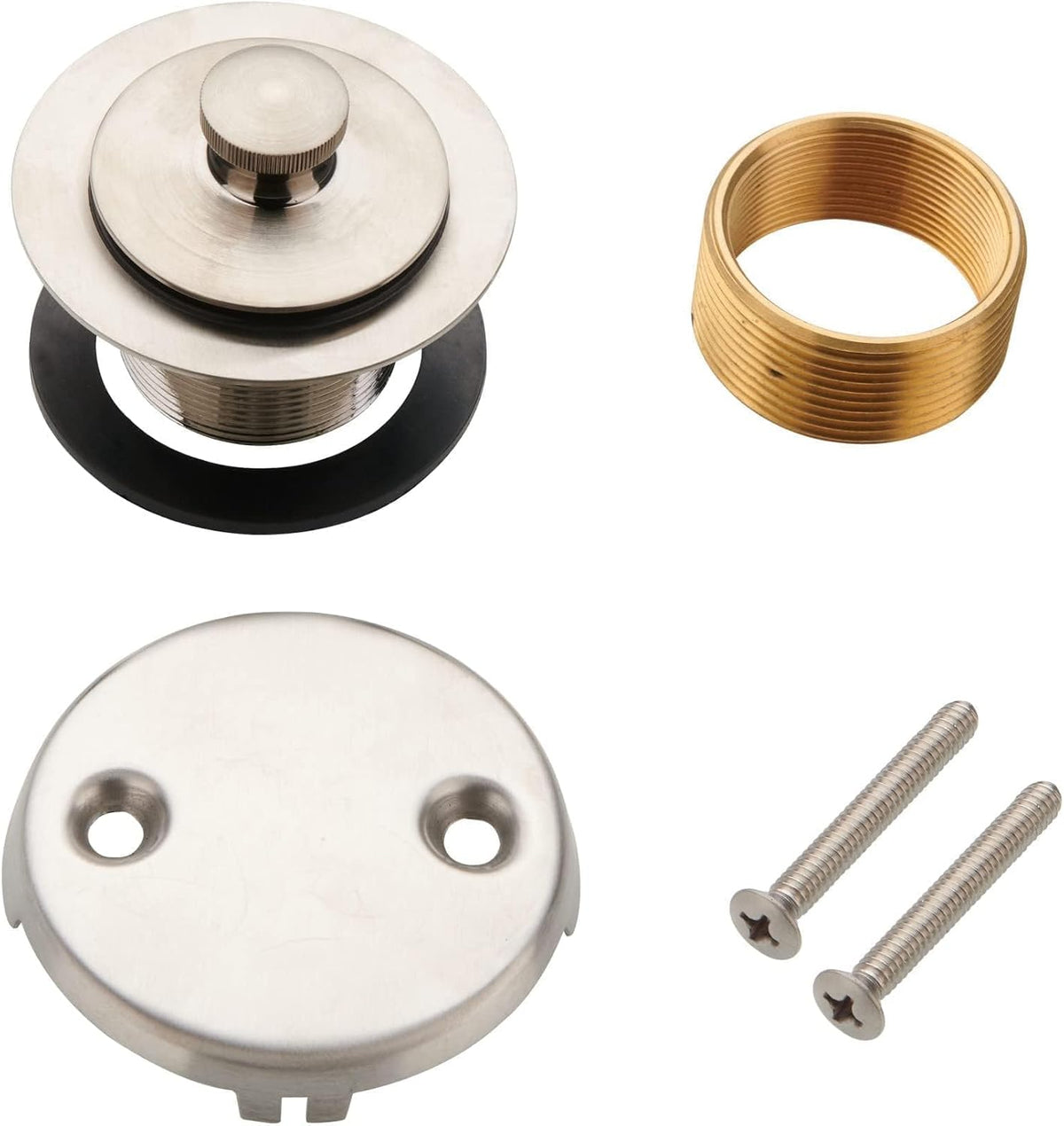 WELLUP Brushed Nickel Bathtub Tub Drain Conversion Kit,Tub Drain Overflow