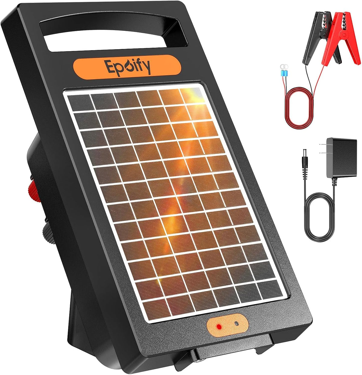 24-Hour Solar Electric Fence Charger, 0.18J, 10-Mile for Livestock