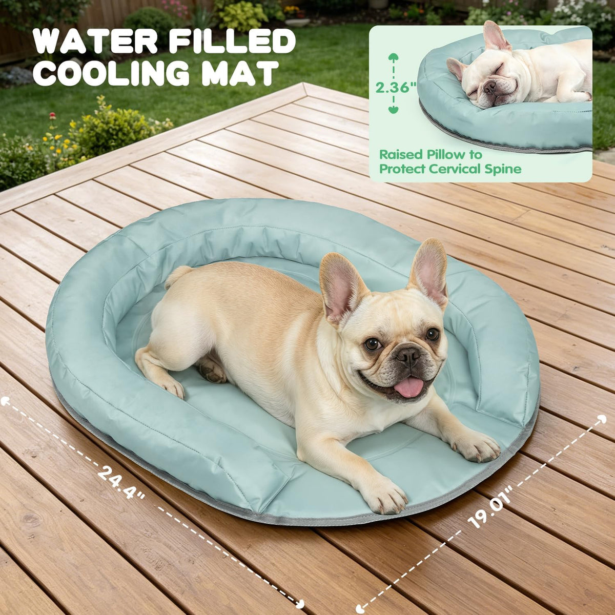 Water Cooling Mat for Dogs: Reusable Water Pad Instant Heat Relief