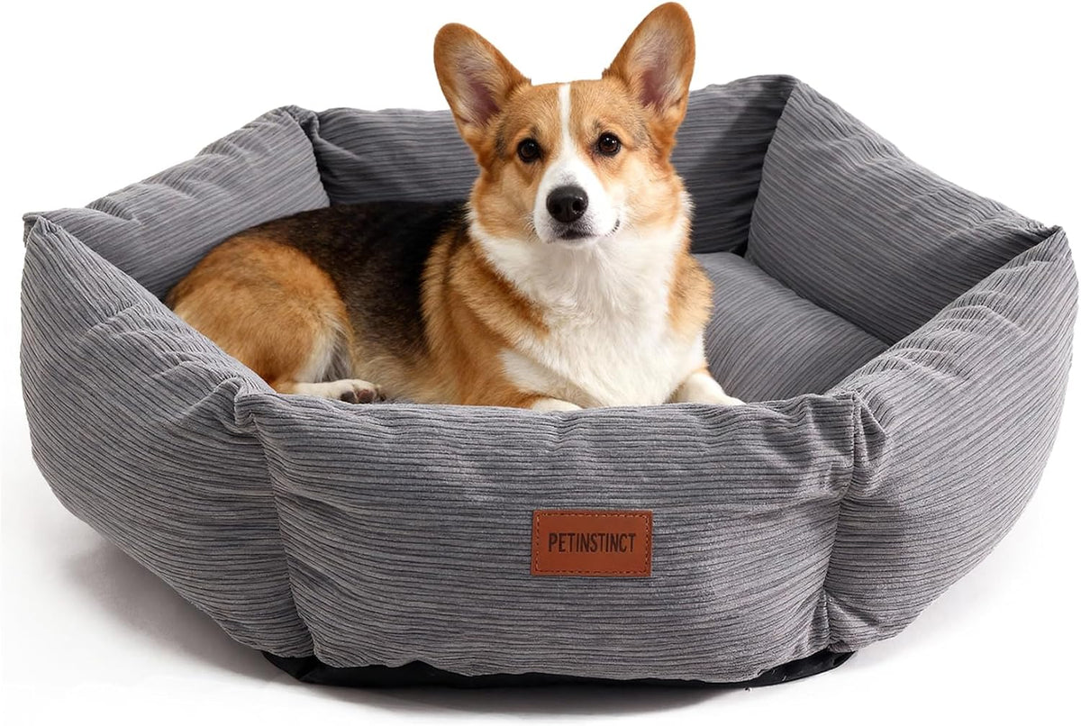 Pet Bed for Cats and Medium Dogs, 30" Large Cat Bed, Gray