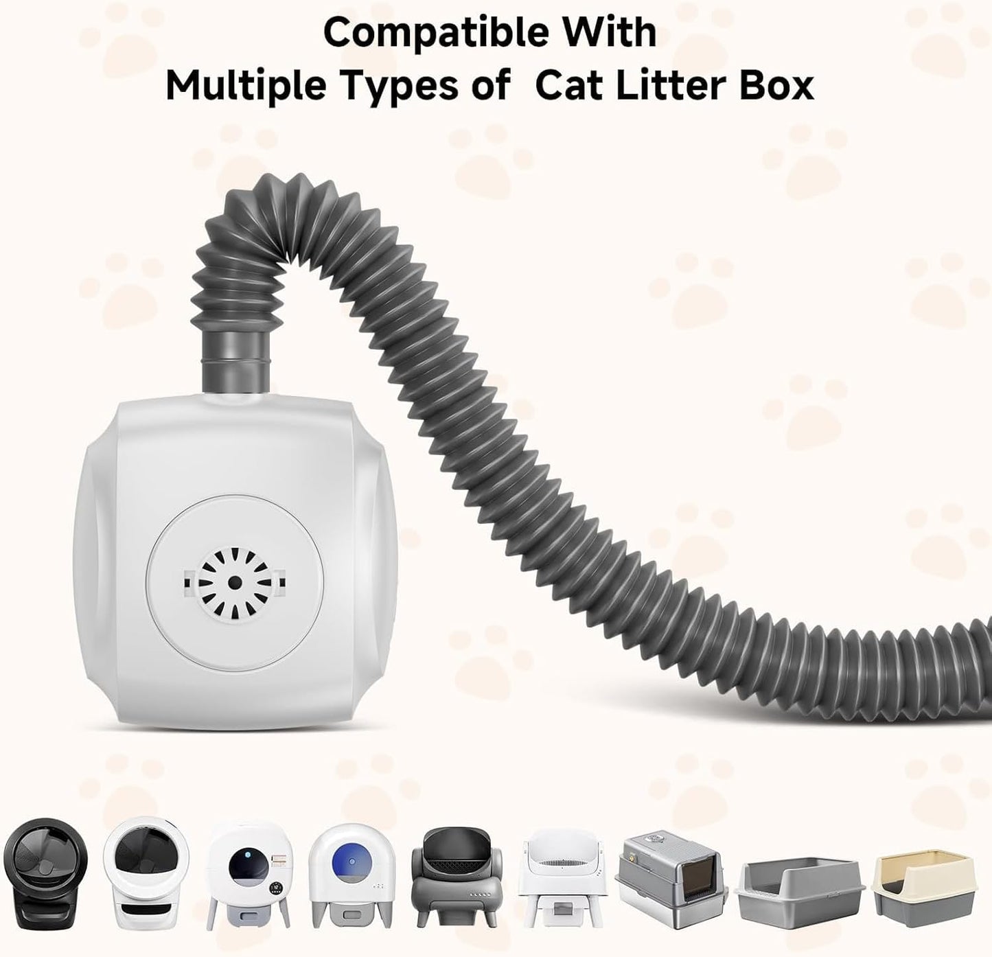 Fan for Smart Litter Boxes, Ultra-Quiet Operation, Universal Design Compatible with Most Automatic Litter Boxes