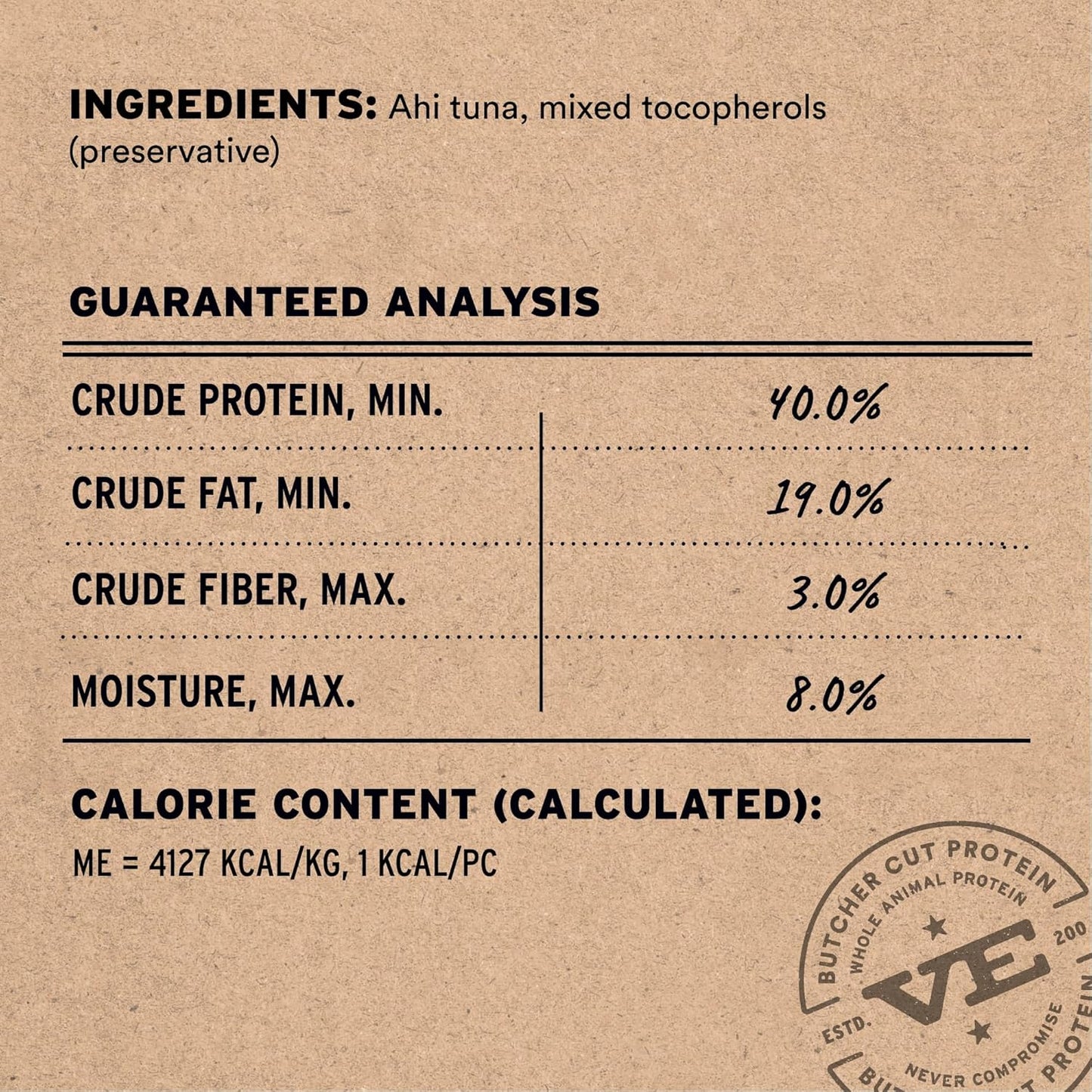 Vital Essentials Freeze Dried Cat Treats | Ahi Tuna Bites, Single Protein | Premium Quality | Grain Free, Crunchy Cat Treats, 1.1 Oz Bag