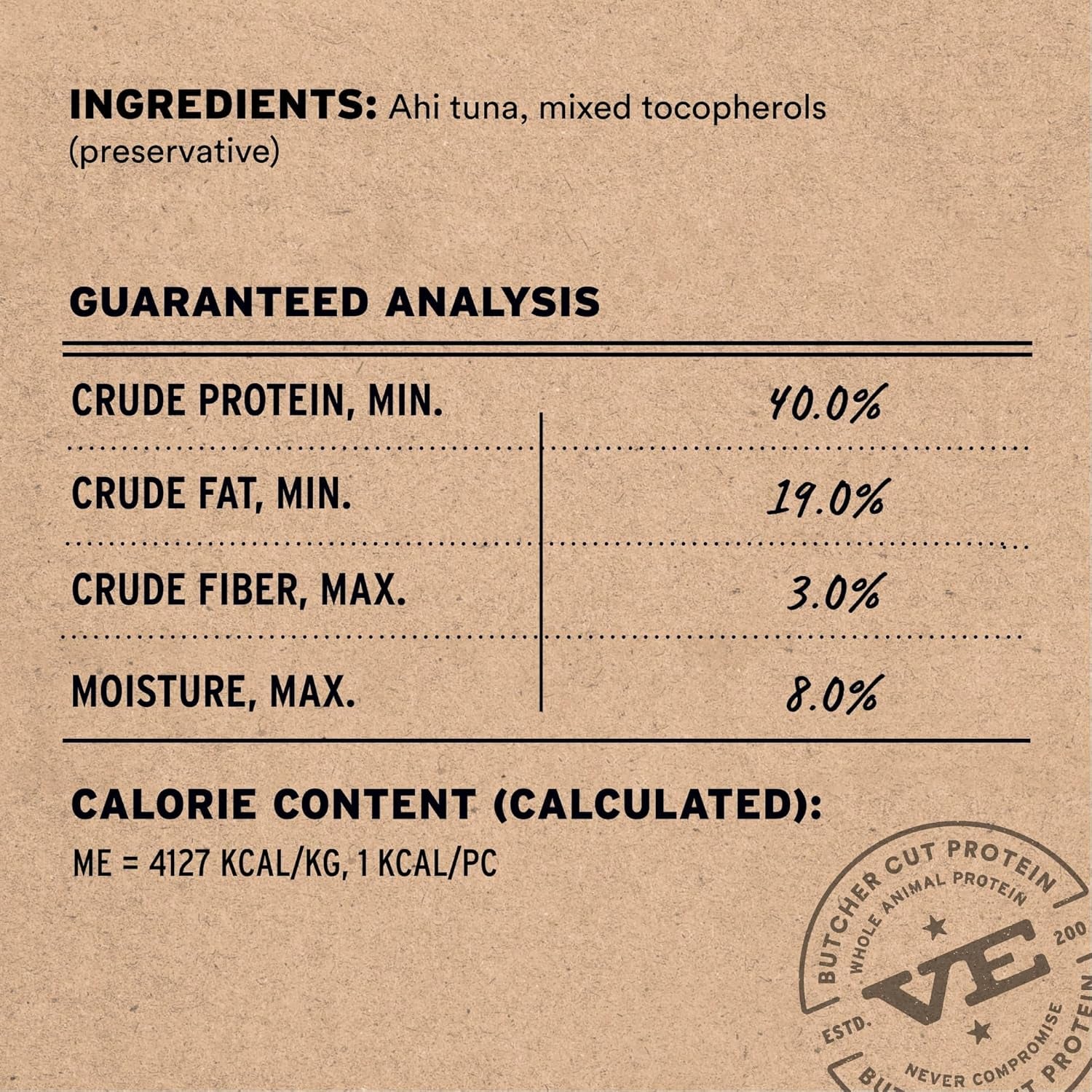 Vital Essentials Freeze Dried Cat Treats | Ahi Tuna Bites, Single Protein | Premium Quality | Grain Free, Crunchy Cat Treats, 1.1 Oz Bag