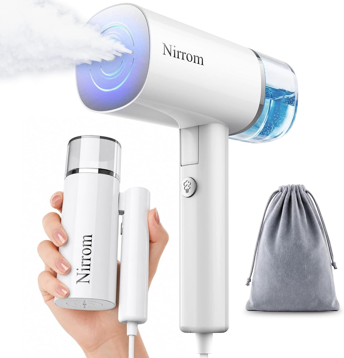 Steamer for Clothes, Portable Handheld Garment Steamer & Iron 2 in 1