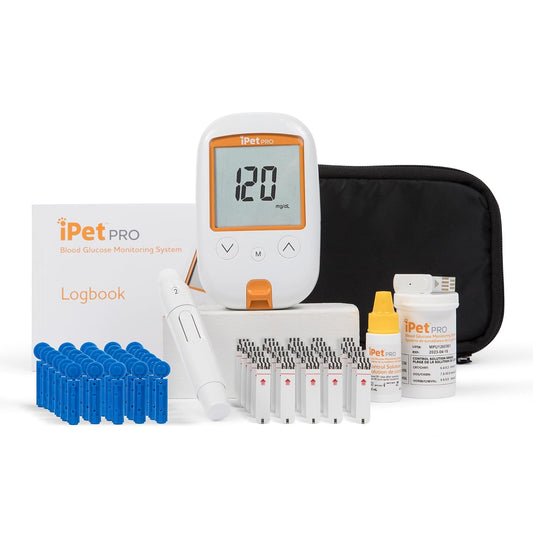 Ipet PRO Blood Glucose Monitoring System, Kit Designed for Dogs & Cats